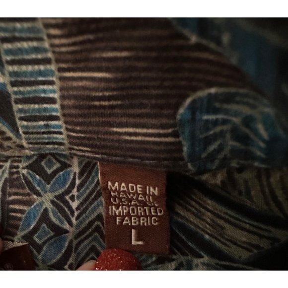 Tori Richards Men's Hawaiian Button Up Short Sleeve Shirt SZ L - Picture 5 of 8